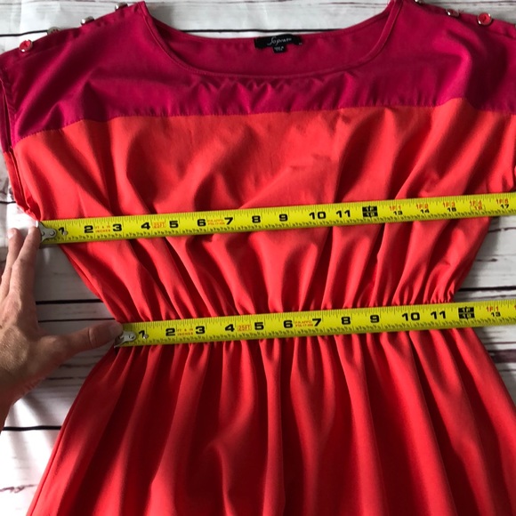 Soprano color block dress (M) B5 - Picture 5 of 8